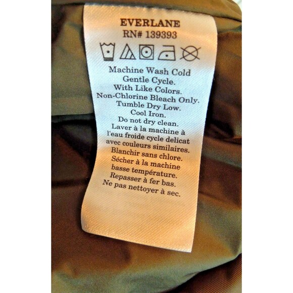 Everlane The Renew Long Puffer Coat Womens Small Kalamata Olive Hooded Primaloft - Picture 8 of 11